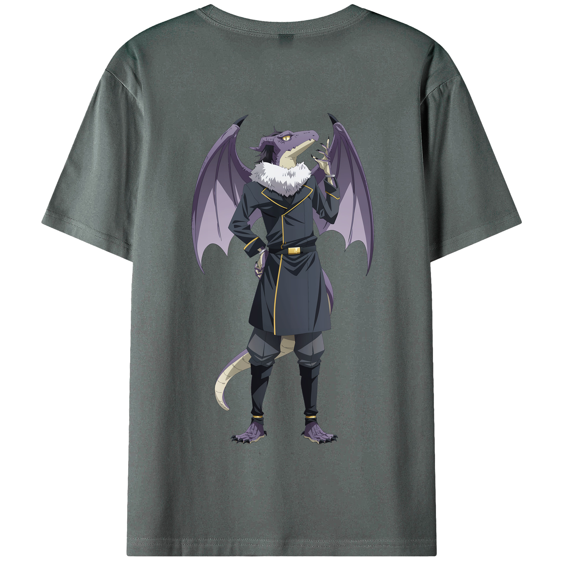 （画像用） 転スラ Regarding Reincarnated to Slime 綿100％半袖Tシャツ（背面プリント）